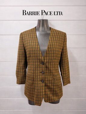 BARRIE PACE LTD. PETITES HOUNDSTOOTH WOOL BLAZER – EST. 6–8